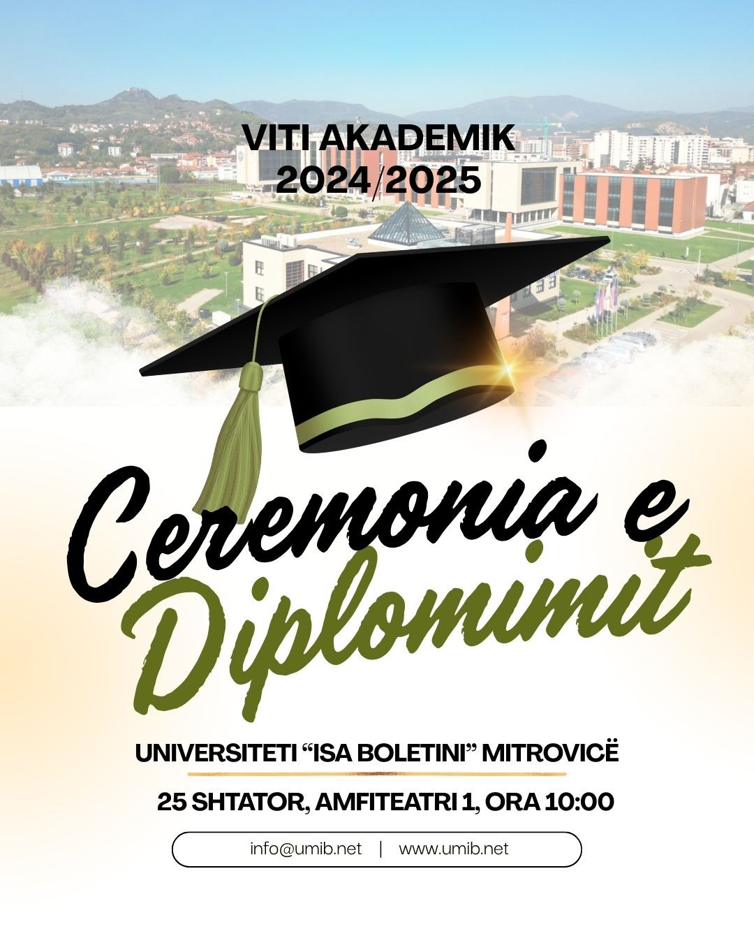 Ftesë: Ceremonia E Diplomimit (2024/25) Në Universitetin “Isa Boletini” Në Mitrovicë