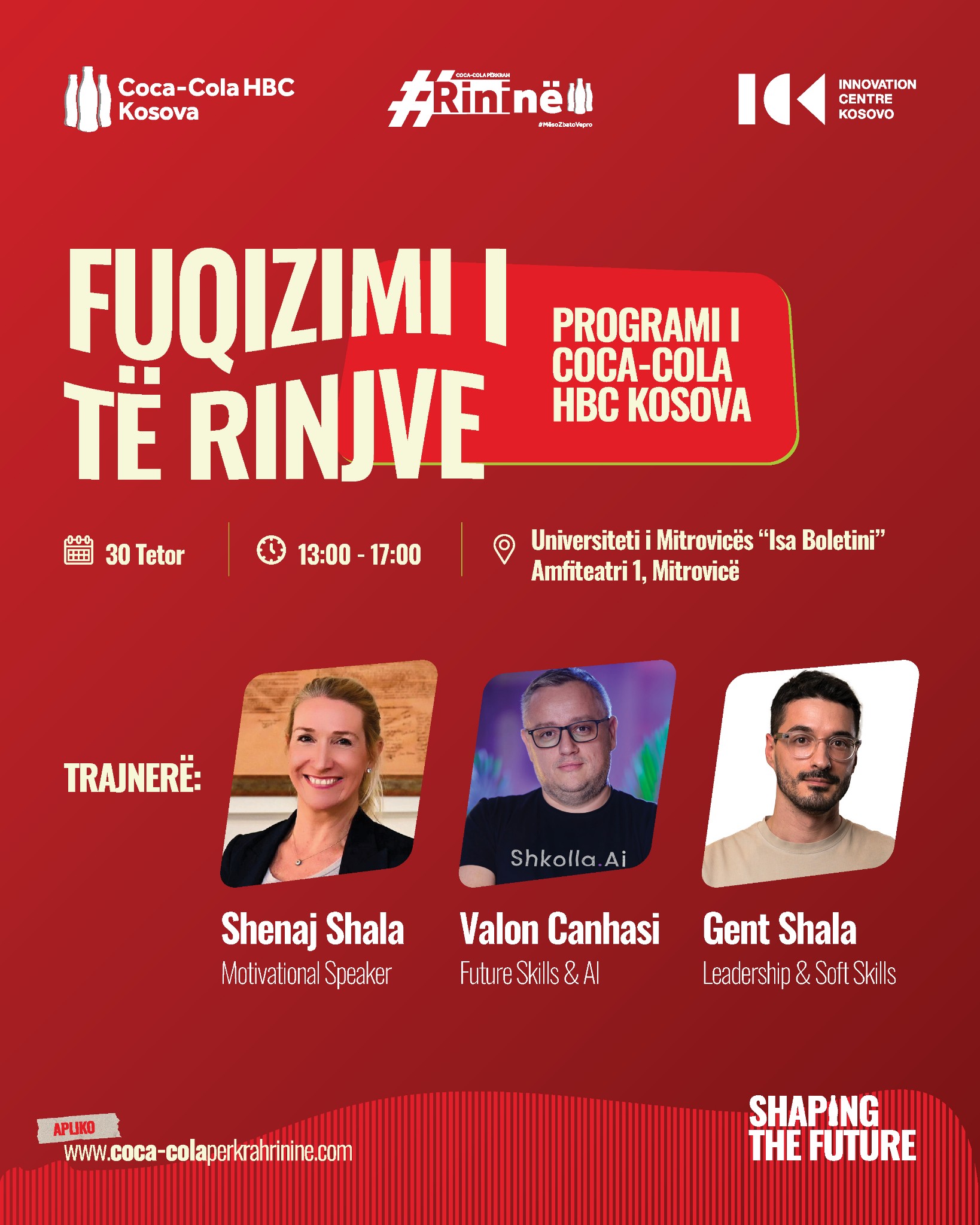 Ftesë Për Trajnim: “Fuqizimi I Të Rinjve” Nga Coca-Cola HBC Dhe ICK (UIBM, 30 Tetor 2025)