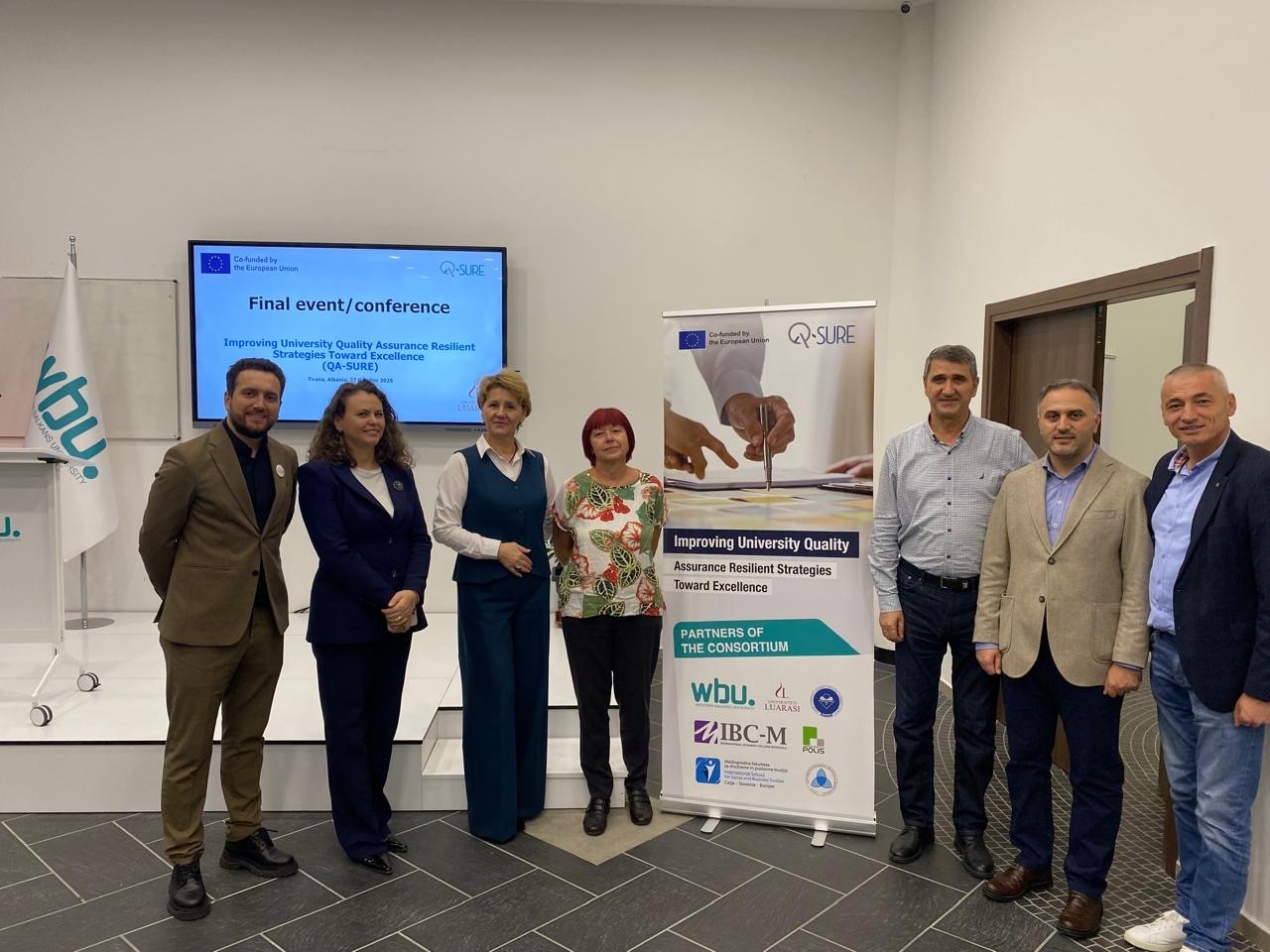 Përfaqësuesit E UIBM Marrin Pjesë Në Konferencën Përfundimtare Të Projektit Erasmus+ QA-SURE Në Tiranë