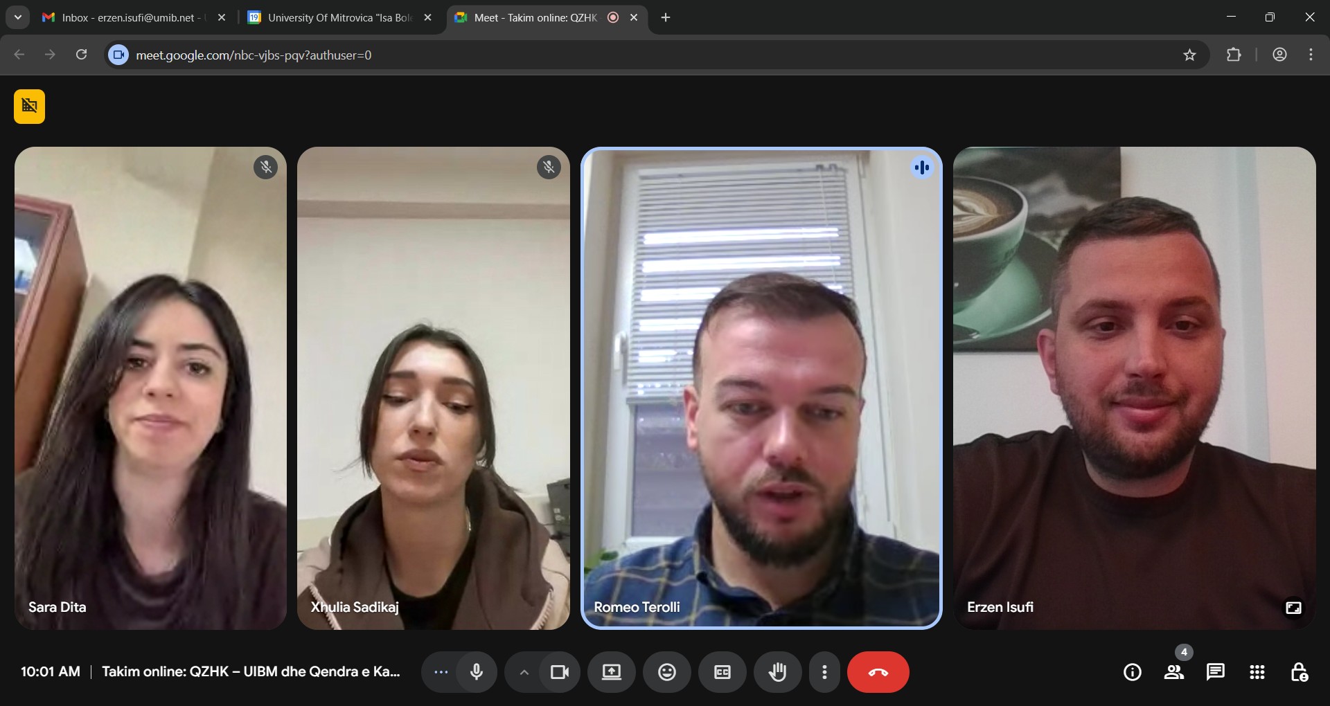 Shkëmbim Përvojash Me  Sektorin  e Karrierës Studentore Dhe Alumni Në Universitetin “Fan Noli” Në Korçë