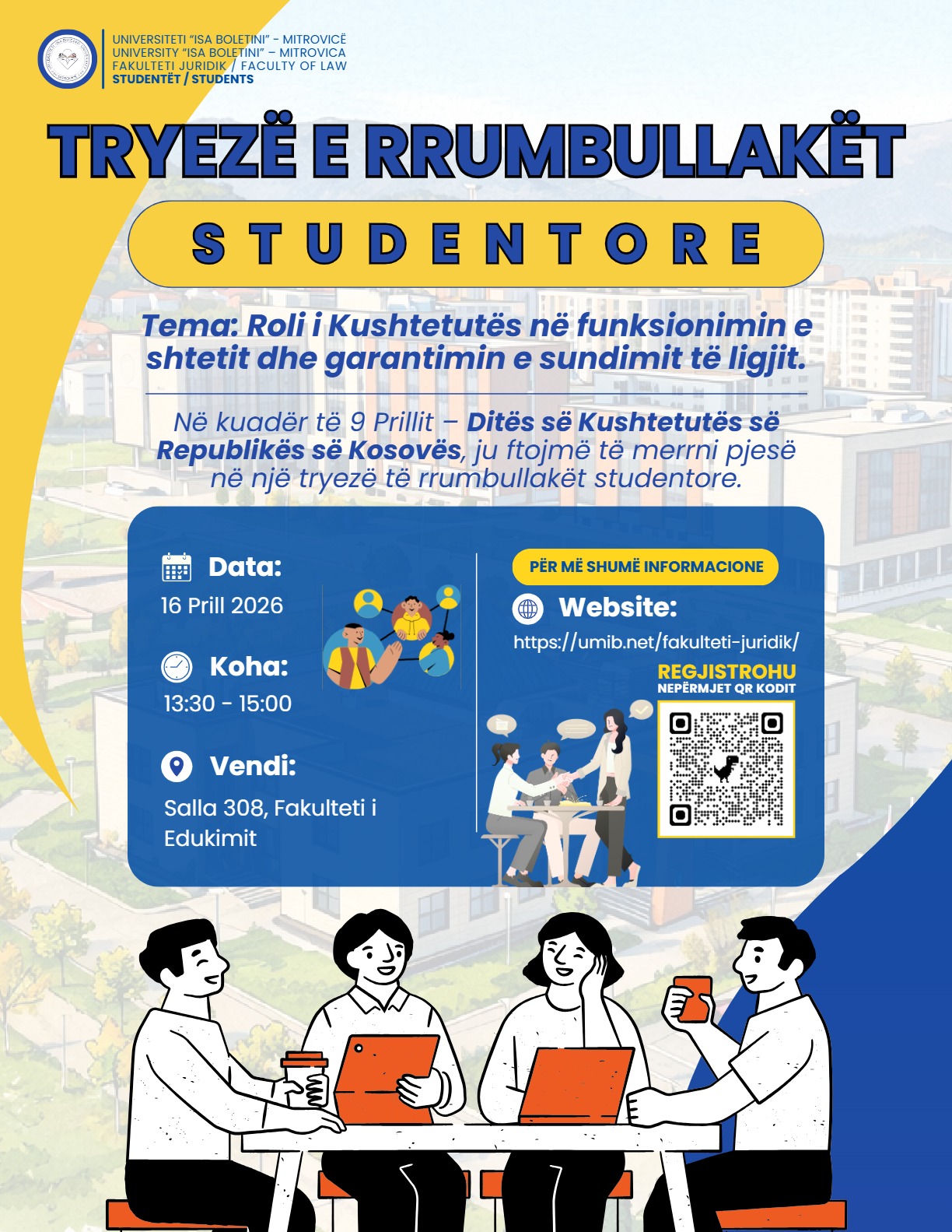 Tryezë E Rrumbullakët Studentore Në Fakultetin Juridik