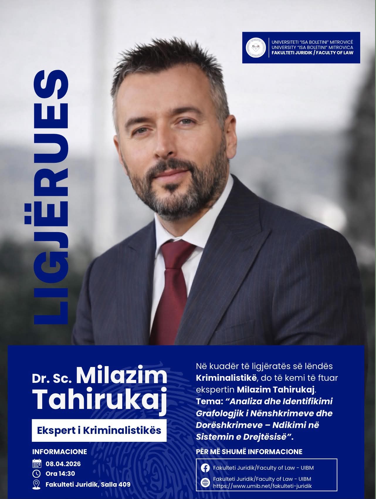 Ligjëratë Me Ekspertin E Kriminalistikës