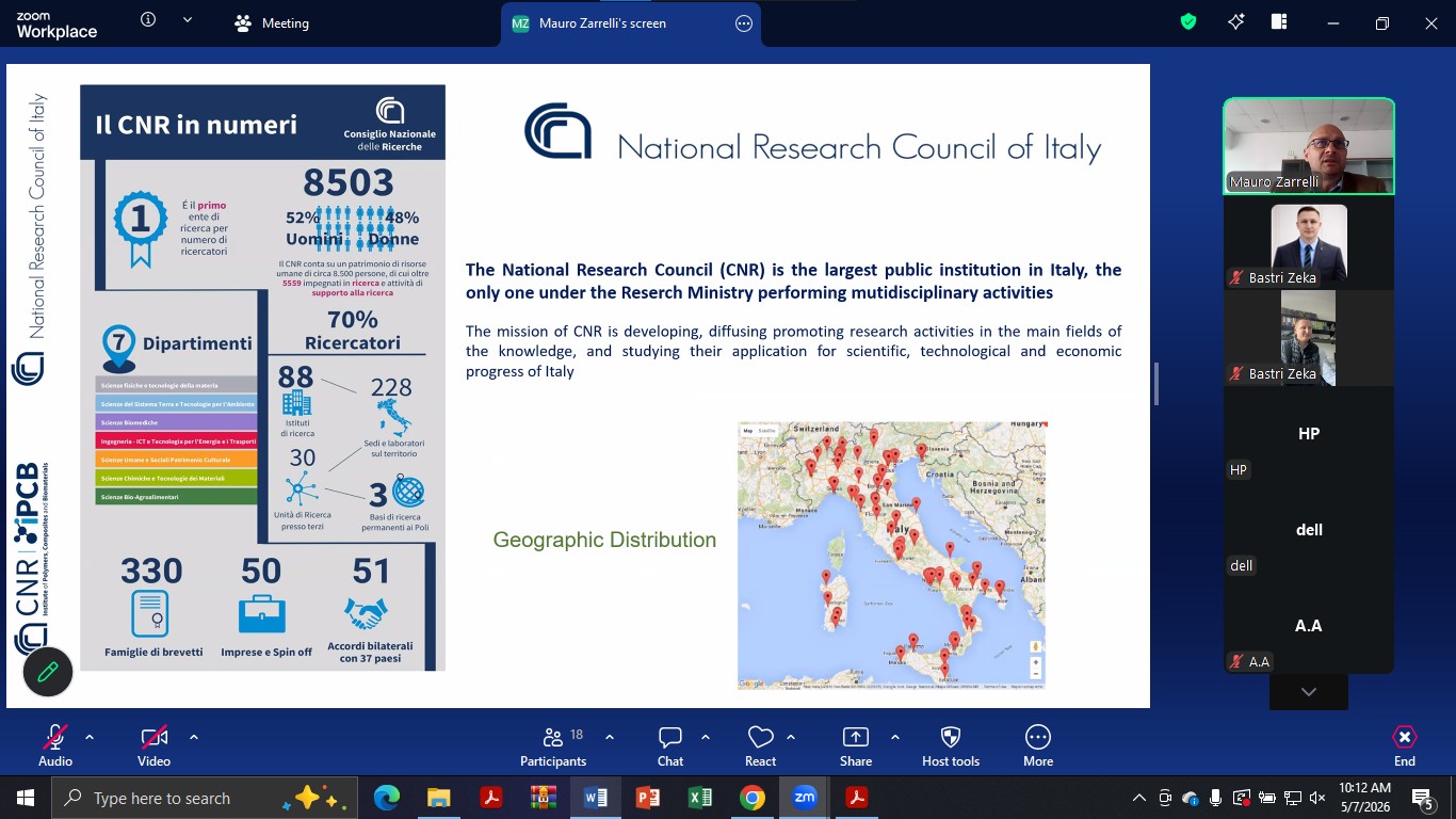 Ligjëruesi Mauro Zarelli nga National Research Council Of Italy (CNR) Mbajti Ligjëratë Për Studentët E FGJ-së
