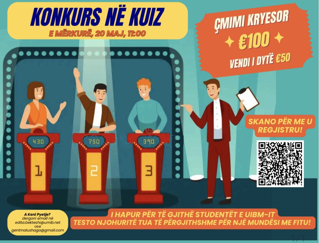 Gara Studentore UIBM 2026 – Testoni Njohuritë Tuaja Dhe Fitoni çmime!