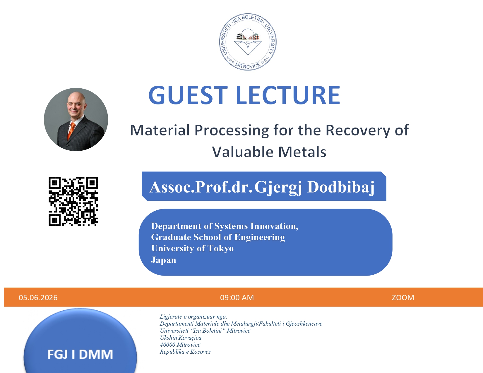 Guest Lecture Nga Profesori I Universitetit Të Tokios