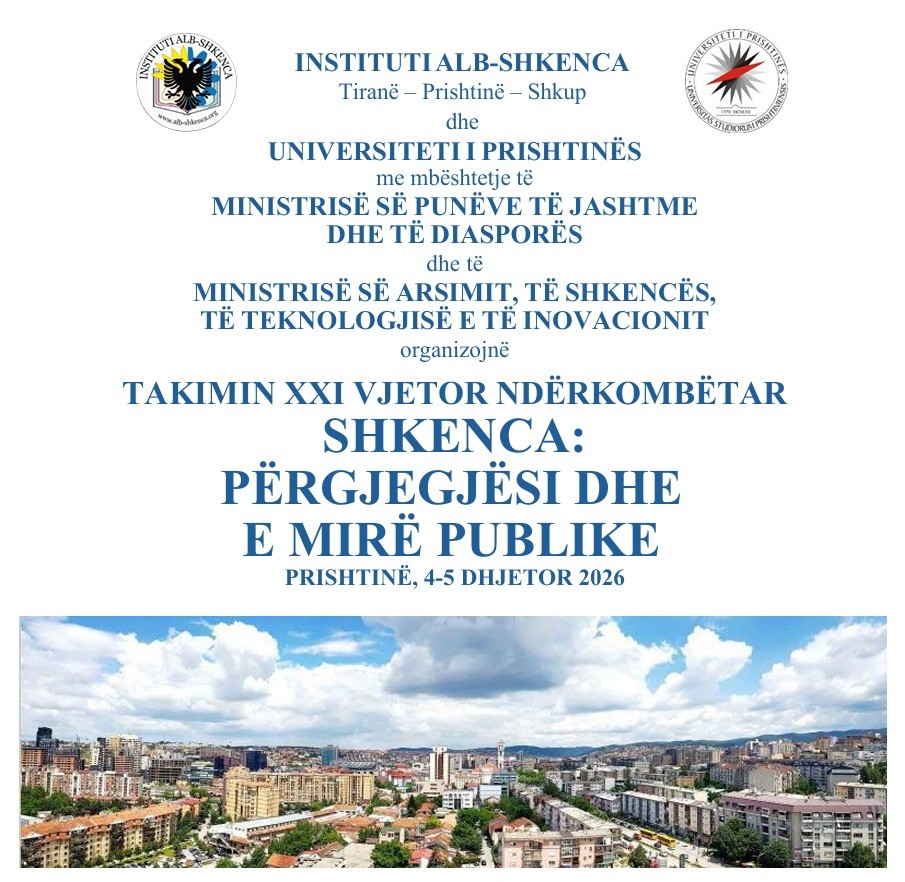 Thirrje Nga Instituti Alb-Shkenca Për Takimin XXI Vjetor Ndërkombëtar Shkenca: Përgjegjësi Dhe E Mirë Publike